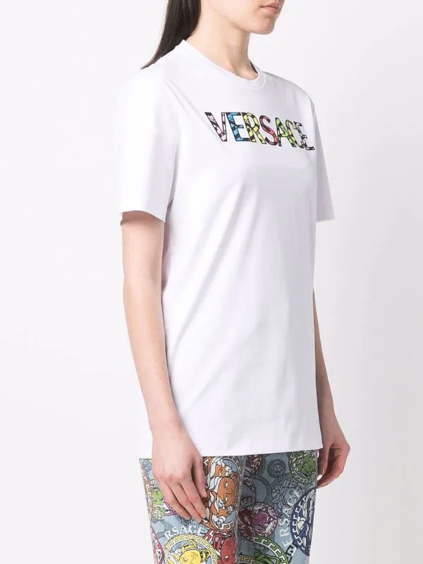 ( Nouvelle Collection ) Versace T-shirt En Coton à Logo Imprimé Homme 3 ( Nouvelle Collection ) Versace T-shirt En Coton à Logo Imprimé Homme – Image 3