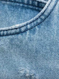 Versace Jean Droit à Effet Usé 1D360 FADED LIGHT BLUE -Pas Cher Versace Boutique 17861741 37617922 600