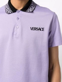 ( Nouvelle Collection ) Versace Polo à Logo Intarsia 1L720 LILAC -Pas Cher Versace Boutique 17862229 37617847 600
