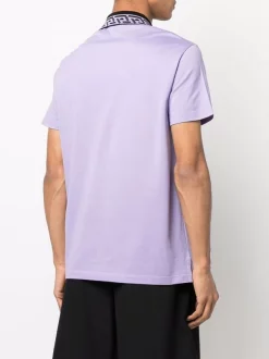 ( Nouvelle Collection ) Versace Polo à Logo Intarsia 1L720 LILAC -Pas Cher Versace Boutique 17862229 37619060 600