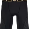 ( Nouvelle Collection ) Versace Short De Cyclisme à Bande Greca 1B000 BLACK
