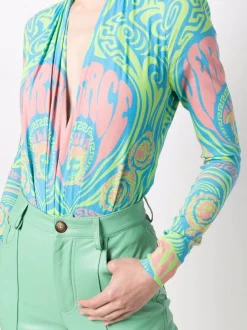 ( Nouvelle Collection ) Versace Body Medusa Music 5G130 NEON GREEN + SKY -Pas Cher Versace Boutique 17864265 37615513 600