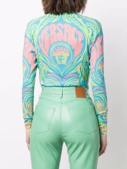 ( Nouvelle Collection ) Versace Body Medusa Music 5G130 NEON GREEN + SKY -Pas Cher Versace Boutique 17864265 37616390 600