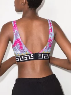 ( Nouvelle Collection ) Versace Soutien-gorge à Fleurs 5V250 CORNFLOWER STAMPA -Pas Cher Versace Boutique 17876600 39640965 600