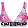 ( Nouvelle Collection ) Versace Soutien-gorge à Fleurs 5V250 CORNFLOWER STAMPA
