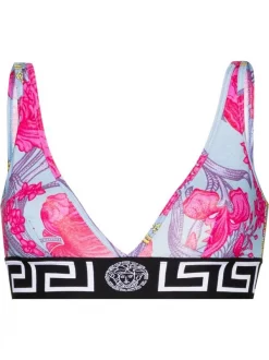 ( Nouvelle Collection ) Versace Soutien-gorge à Fleurs 5V250 CORNFLOWER STAMPA