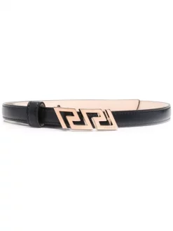 ( Nouvelle Collection ) Versace 1B00V BLACK Ceinture à Boucle Greca Femme