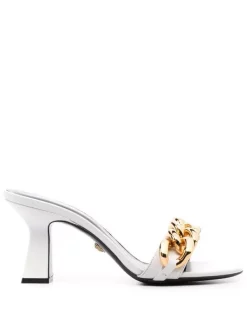 ( Nouvelle Collection ) Versace Mules Medusa à Détails De Maillons Femme