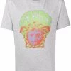 Versace 1E090 LIGHT GREY T-shirt à Imprimé Medusa Music Homme
