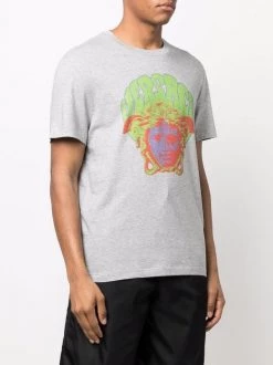 Versace 1E090 LIGHT GREY T-shirt à Imprimé Medusa Music Homme -Pas Cher Versace Boutique 17887861 37753452 600