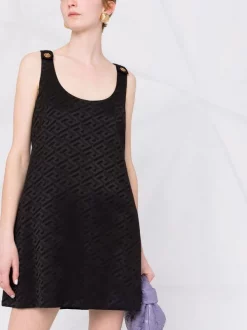 ( Nouvelle Collection ) Versace Robe à Imprimé La Greca Femme -Pas Cher Versace Boutique 17889404 37747876 600