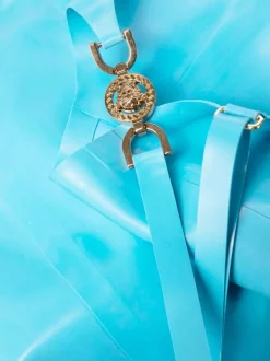 ( Nouvelle Collection ) Versace Robe Courte Medusa En Latex 1V440 SKY -Pas Cher Versace Boutique 17891249 37930894 600