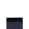 Versace Porte-cartes à Imprimé Greca 5U180 BLU NAVY+NERO