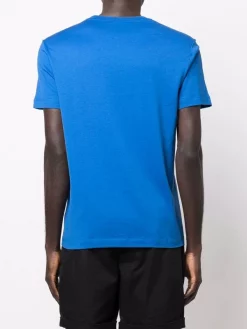 ( Nouvelle Collection ) Versace T-shirt à Logo Imprimé 1U820 SAPPHIRE -Pas Cher Versace Boutique 17910623 38025619 600