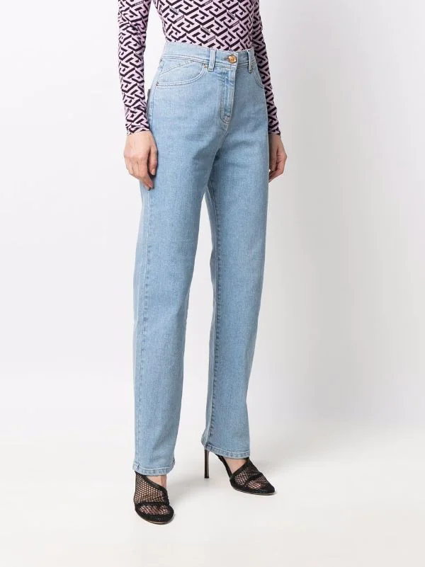 ( Nouvelle Collection ) Versace Jean Droit à Taille Haute Femme 3 ( Nouvelle Collection ) Versace Jean Droit à Taille Haute Femme – Image 3