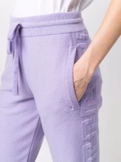 ( Nouvelle Collection ) Versace Pantalon De Jogging En Maille à Lien De Resserrage 1L720 LILAC -Pas Cher Versace Boutique 17925244 37945824 600
