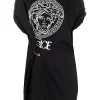 ( Nouvelle Collection ) Versace T-shirt Medusa Head à Fronces 2B020 BLACK WHITE