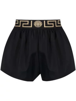 Versace Short De Bain à Taille Greca Homme