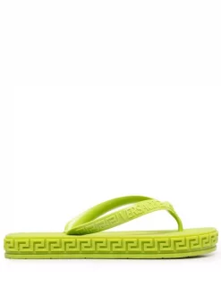 ( Nouvelle Collection ) Versace Tongs à Motif Greca Embossé Femme