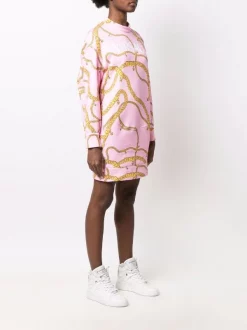 ( Nouvelle Collection ) Versace 5P220 CANDY + GOLD Robe-pull à Imprimé Chaînes Femme -Pas Cher Versace Boutique 17958289 37954243 600
