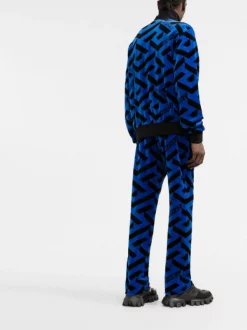 ( Nouvelle Collection ) Versace Pantalon De Jogging à Motif Géométrique 2UA00 SAPPHIRE/BLACK -Pas Cher Versace Boutique 17958383 1c99968f 2666 4c7c a496 f108e8c228e0 600