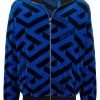 ( Nouvelle Collection ) Versace Veste De Sport à Imprimé Géométrique 2UA00 SAPPHIRE/BLACK