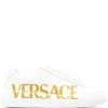 ( Nouvelle Collection ) Versace Baskets En Cuir à Logo Imprimé 1W00V