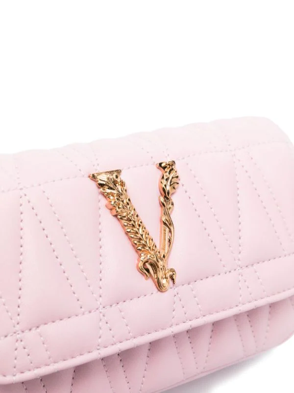 Versace 1PG4V ENGLISH ROSE -VERSACE GOLD Sac à Bandoulière Matelassé à Bride En Chaîne Femme 5 Versace 1PG4V ENGLISH ROSE -VERSACE GOLD Sac à Bandoulière Matelassé à Bride En Chaîne Femme – Image 5