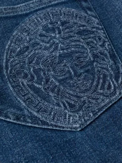 Versace Jean Slim à Détails Medusa De Broderies 1D030 MEDIUMBLUE -Pas Cher Versace Boutique 17969341 39497064 600