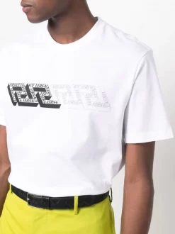 Versace 1W000 OPTICAL WHITE T-shirt à Imprimé Greca Homme -Pas Cher Versace Boutique 17969382 39596618 600