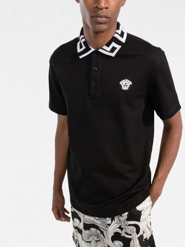 Versace Polo à Col Greca Homme 3 Versace Polo à Col Greca Homme – Image 3