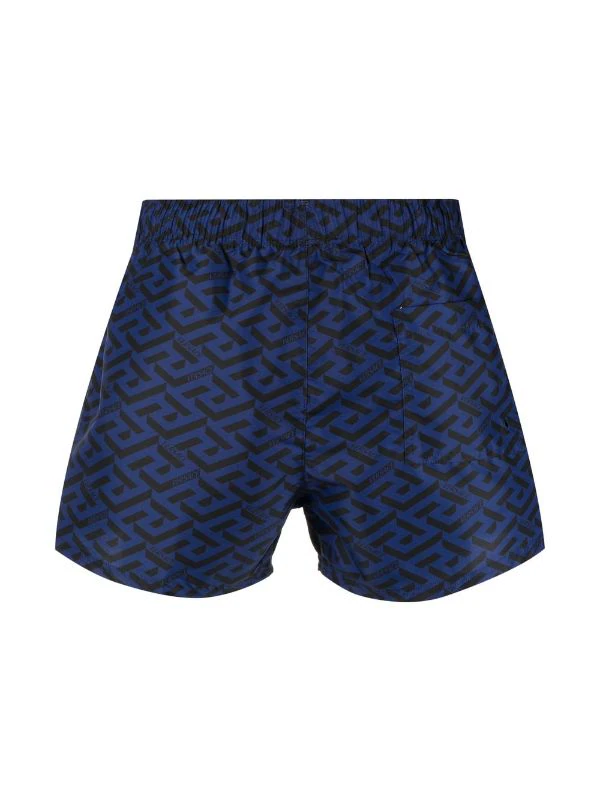 ( Nouvelle Collection ) Versace 5U280 BLUE Short De Bain à Imprimé La Greca Homme 2 ( Nouvelle Collection ) Versace 5U280 BLUE Short De Bain à Imprimé La Greca Homme – Image 2