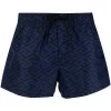 ( Nouvelle Collection ) Versace 5U280 BLUE Short De Bain à Imprimé La Greca Homme