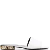 ( Nouvelle Collection ) Versace Sandales Greca En Cuir 1W00V BIANCO OTTICO-ORO VERSACE