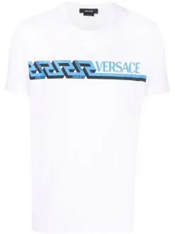 ( Nouvelle Collection ) Versace T-shirt à Logo Imprimé Homme
