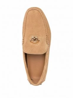 Versace 1K78V Beige Mocassins En Daim à Motif Medusa Homme -Pas Cher Versace Boutique 17979667 38026041 600