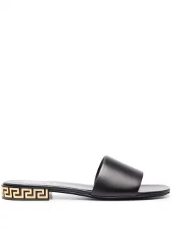 ( Nouvelle Collection ) Versace Sandales En Cuir à Détails Greca Femme