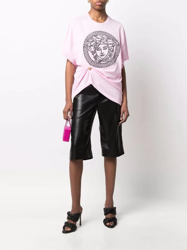 ( Nouvelle Collection ) Versace T-shirt Medusa à Fronces 1PB90 PINK 2 ( Nouvelle Collection ) Versace T-shirt Medusa à Fronces 1PB90 PINK – Image 2