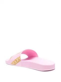 ( Nouvelle Collection ) Versace Candy Pink+oro Claquettes à Imprimé Graphique Femme -Pas Cher Versace Boutique 17986053 38243838 600