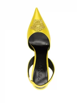 ( Nouvelle Collection ) Versace Escarpins La Medusa à Ornements Strassé 1Y320 SUNSET YELLOW -Pas Cher Versace Boutique 17994715 38005960 600