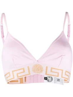( Nouvelle Collection ) Versace 1PB90 PINK Soutien-gorge à Bande Greca Femme
