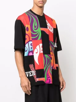 ( Nouvelle Collection ) Versace T-shirt à Imprimé Graphique 5B020 BLACK + MULTICOLOR 7 ( Nouvelle Collection ) Versace T-shirt à Imprimé Graphique 5B020 BLACK + MULTICOLOR -Pas Cher Versace Boutique 18006056 38193795 600