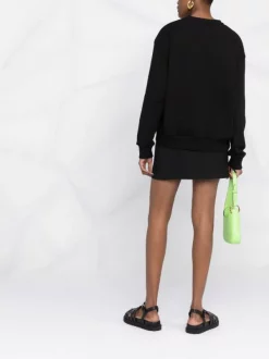 ( Nouvelle Collection ) Versace 1B000 BLACK Sweat En Coton à Broderies Femme -Pas Cher Versace Boutique 18014884 dda02256 74f3 4b96 a812 39d82bfdf1ca 600