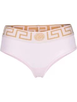 ( Nouvelle Collection ) Versace 1PB90 PINK Culotte En Coton à Détail Greca Femme