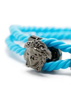 ( Nouvelle Collection ) Versace SKY-RUTENIO ULTRA BLACK Bracelet En Corde à Breloque Medusa Femme -Pas Cher Versace Boutique 18046918 38305018 600