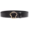 ( Nouvelle Collection ) Versace Ceinture Medusa à Détails De Découpes 1B00V BLACK-VERSACE GOLD