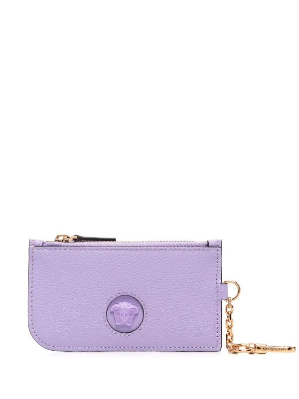 ( Nouvelle Collection ) Versace 1L59V LILLA LILLA ORO VERSACE Porte-monnaie Zippé En Cuir Femme 1 ( Nouvelle Collection ) Versace 1L59V LILLA LILLA ORO VERSACE Porte-monnaie Zippé En Cuir Femme