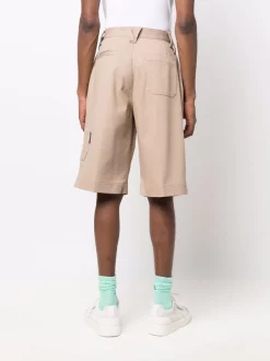 ( Nouvelle Collection ) Versace Bermuda à Coupe Droite 1K050 BEIGE -Pas Cher Versace Boutique 18064387 38312918 600