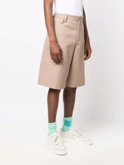 ( Nouvelle Collection ) Versace Bermuda à Coupe Droite 1K050 BEIGE -Pas Cher Versace Boutique 18064387 38313750 600