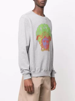 ( Nouvelle Collection ) Versace 1E090 LIGHT GREY Sweat à Motif Medusa Homme -Pas Cher Versace Boutique 18064400 38313926 600